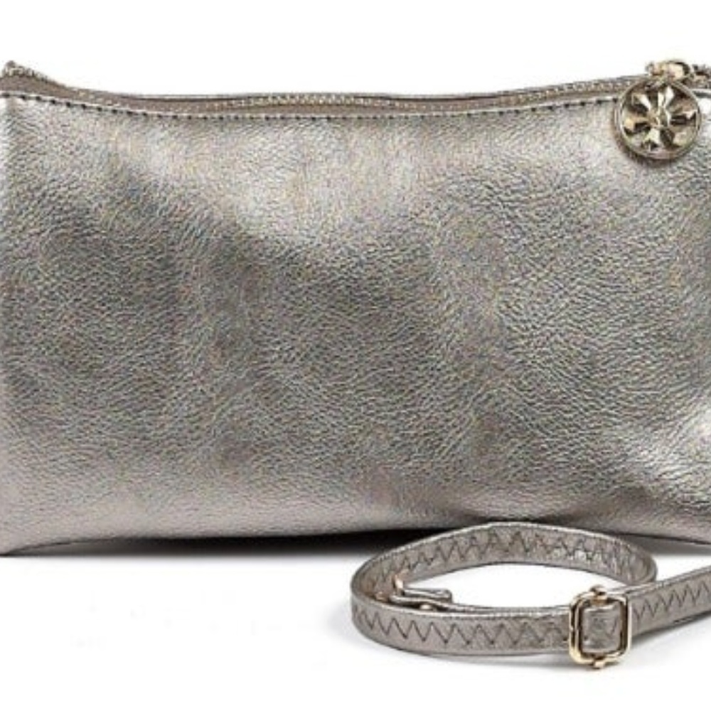 Crossbody Purse Multi Storage Silver